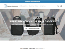 Tablet Screenshot of gadgetbackpack.com